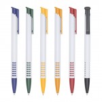 CP4 – Caneta esferográfica plástica corpo branco – Personalizado