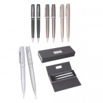 CJV14 – Conjunto de caneta e lapiseira de metal com estojo clássico – Personalizado