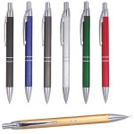CM113(escovada) – Caneta esferográfica e metal aço escovado personalizada – Para brindes