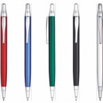 CM115 – Caneta esferográfica metálica com anel prata personalizada – Personalizado