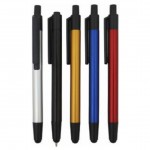 CM157 – Caneta de metal com clips plástico e touchscreen – Para brindes