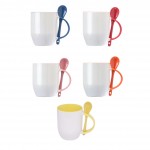AB13561Z – Caneca Cerâmica 350ml com Colher – Promocional